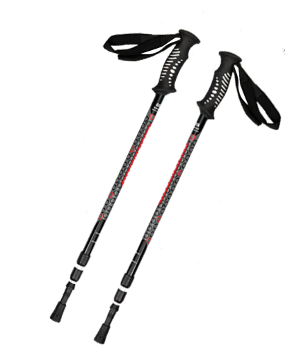 供应优质多功能铝合金扭锁超轻碳质登山杖和EVA手柄