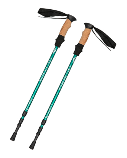 厂家优质软木握把便携式铝合金登山杖扭锁防震可伸缩登山徒步杖
