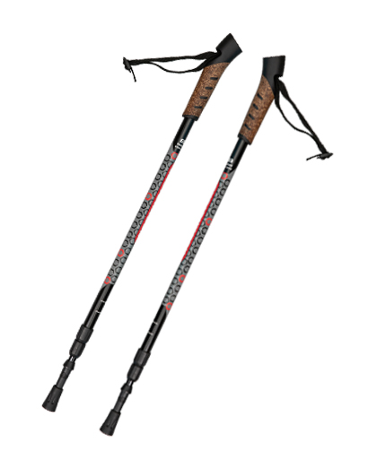 供应多功能铝合金可调伸缩登山杖减震扭锁铝登山杖