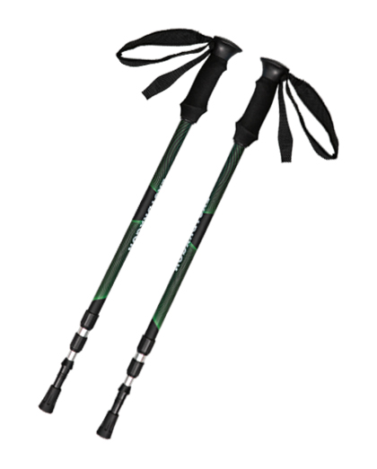 供应多功能铝合金扭锁伸缩式碳纤维登山杖和长EVA握把